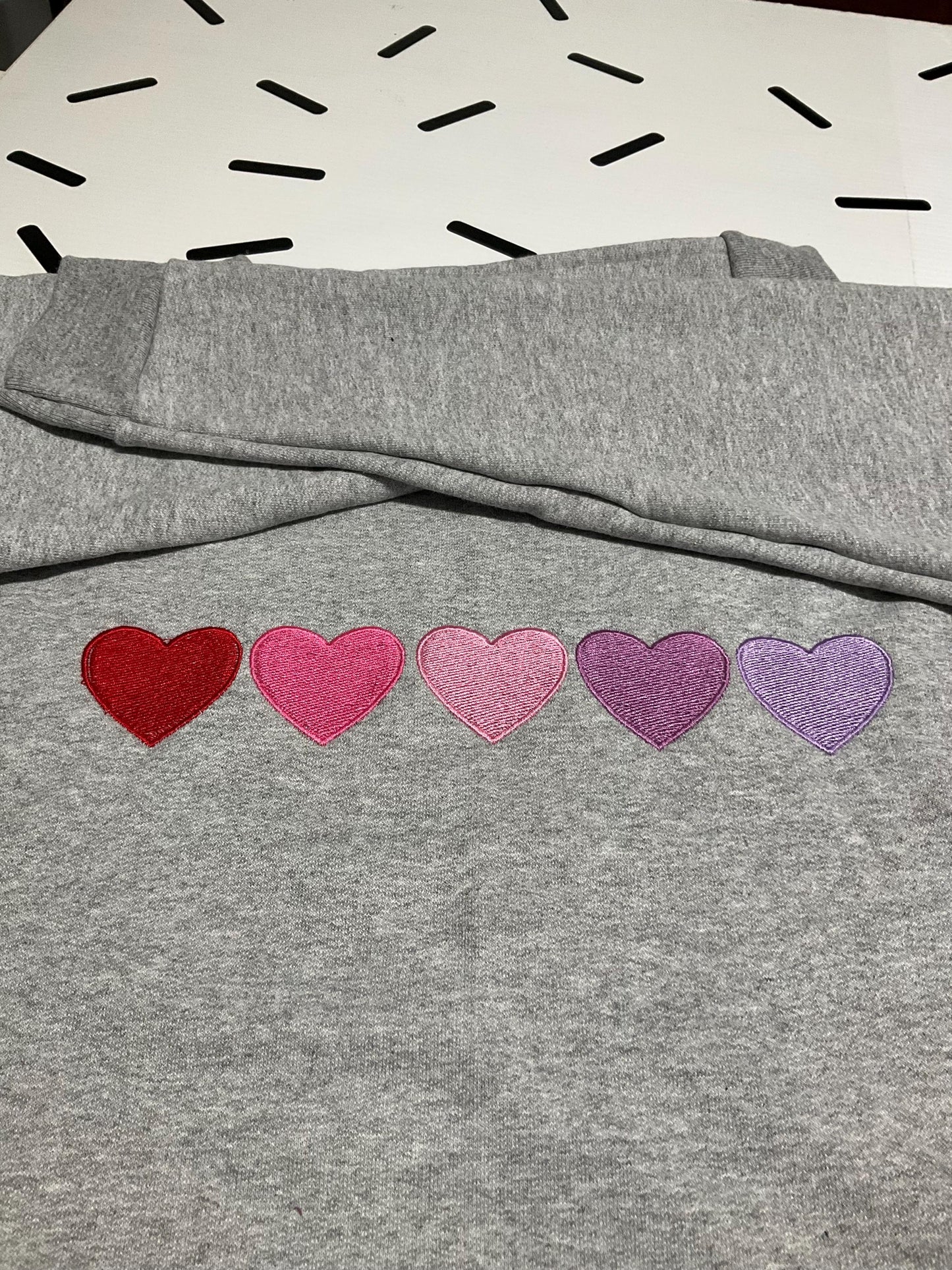 Embroidered Valentine Heart Sweatshirt | Hearts Sweatshirt | Cute Valentine Sweatshirts | Valentine Sweatshirts | Valentine Gift for Her