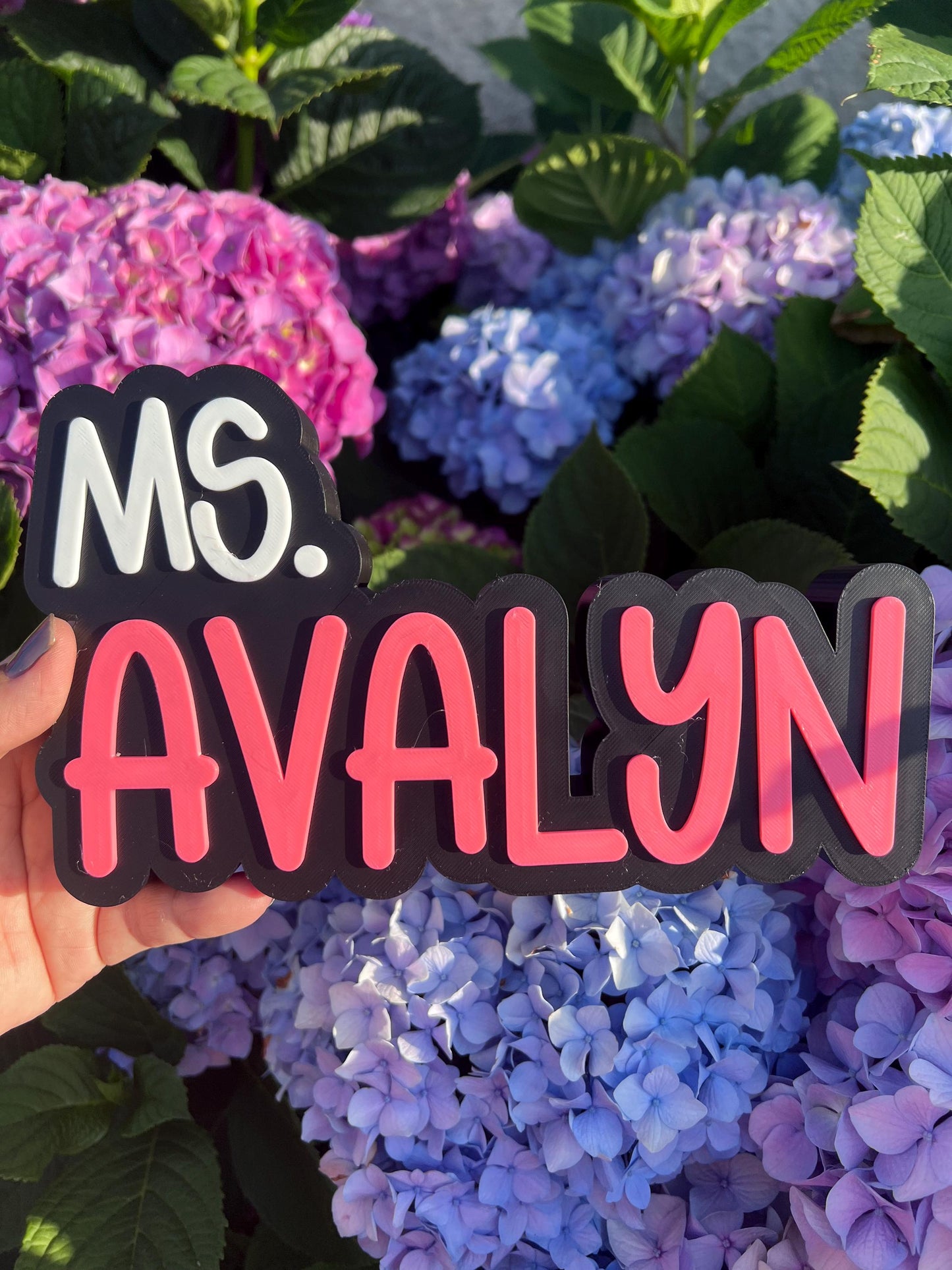 Personalized 3D Teacher Desk Name Sign: Custom Classroom Decor
