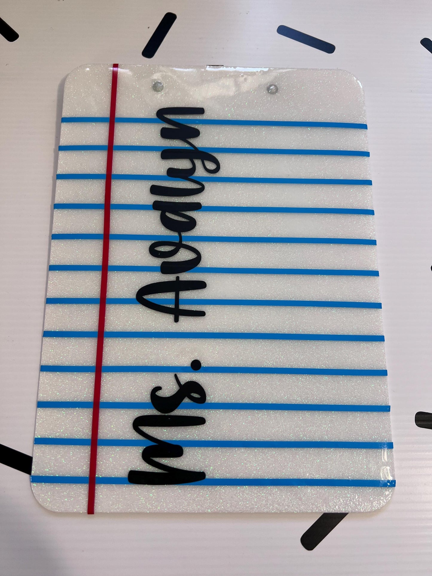 Personalized Glitter Letter Clipboard: Teacher Appreciation Gift