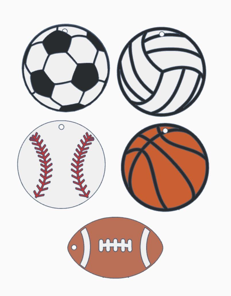 Sports Ball Keychain Can Opener & Drink Cover 3D File | 3MF Digital Download | Football Baseball Soccer Basketball Volleyball