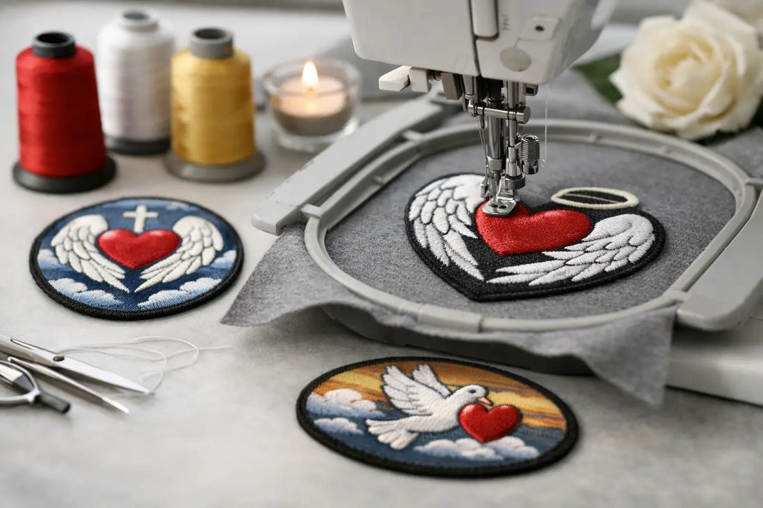 How to Embroider Memorial Patches with Heart