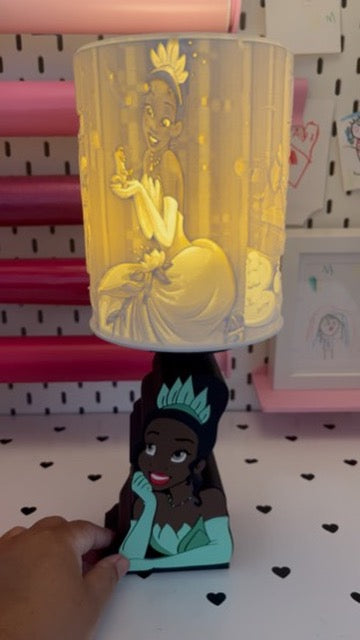 Tiana Princess Lamp Base &amp; Shade 3MF File | Puck Light Compatible | Digital Download