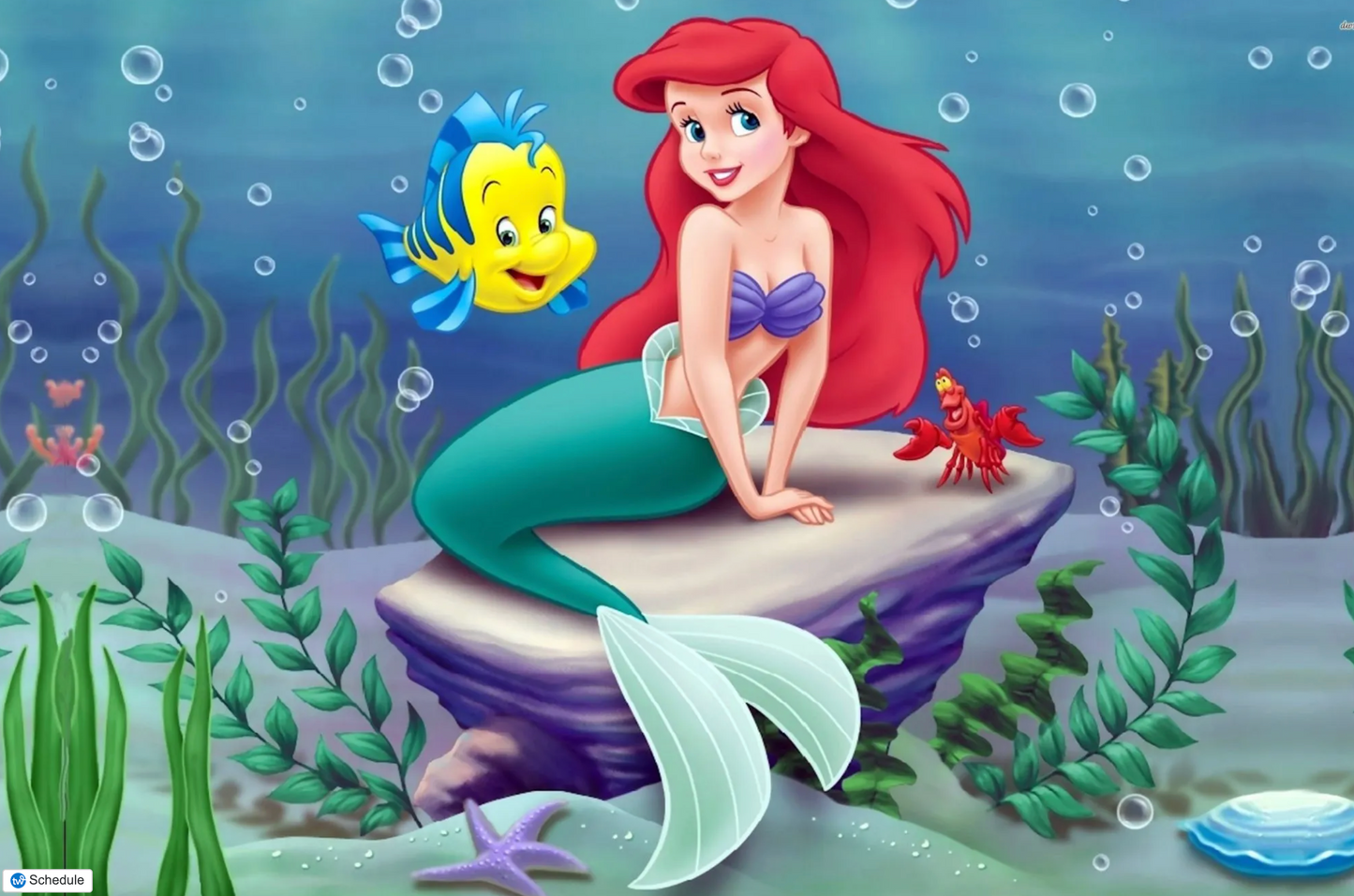 Ariel Princess Lamp Base &amp; Shade 3MF File | Puck Light Compatible | Digital Download