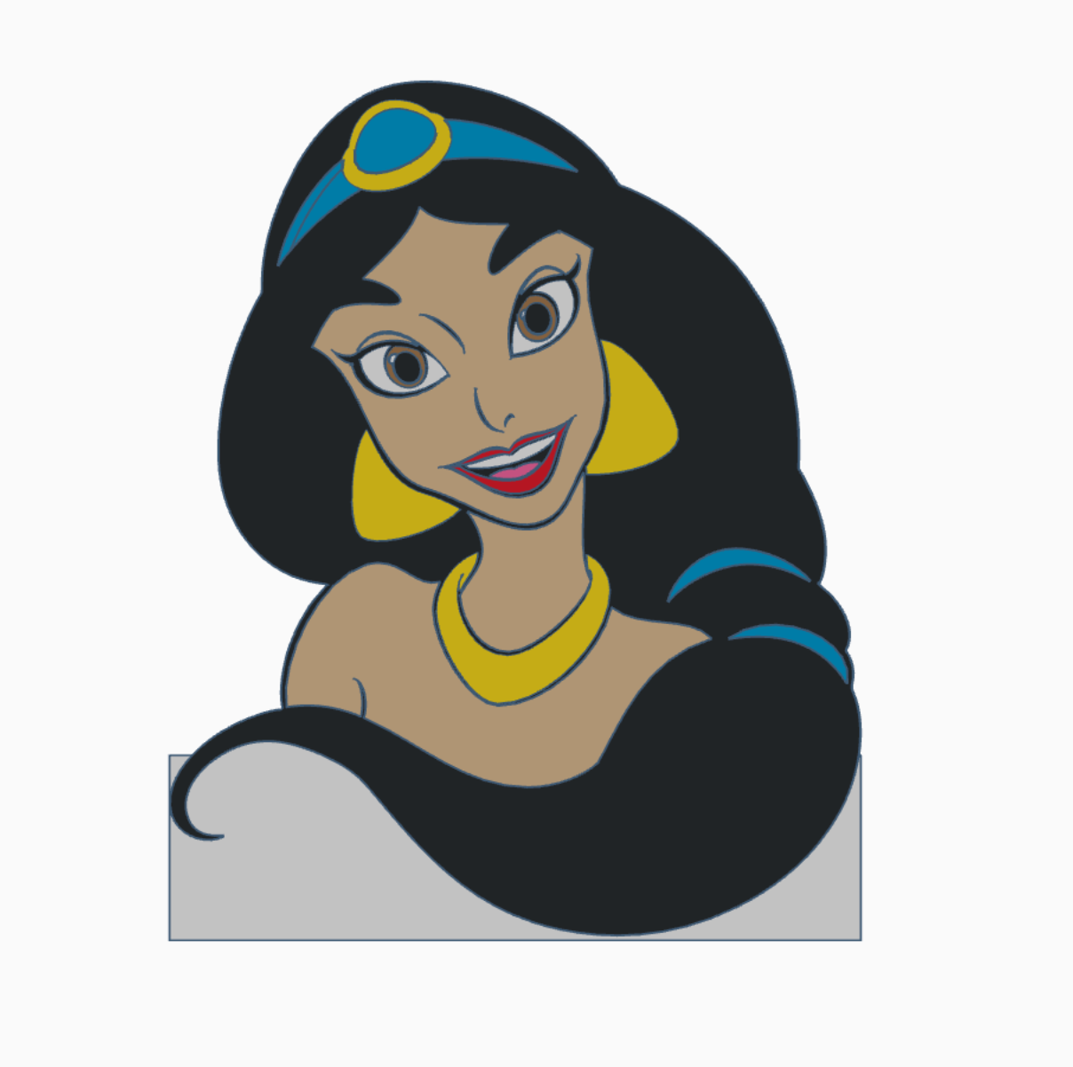 Jasmine Princess Lamp Base &amp; Shade 3MF File | Puck Light Compatible | Digital Download (Copy)