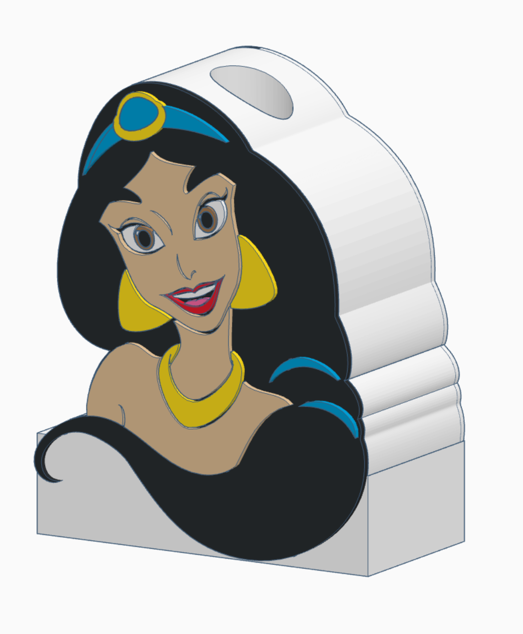 Jasmine Princess Lamp Base &amp; Shade 3MF File | Puck Light Compatible | Digital Download (Copy)