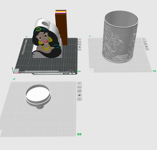 Jasmine Princess Lamp Base &amp; Shade 3MF File | Puck Light Compatible | Digital Download (Copy)