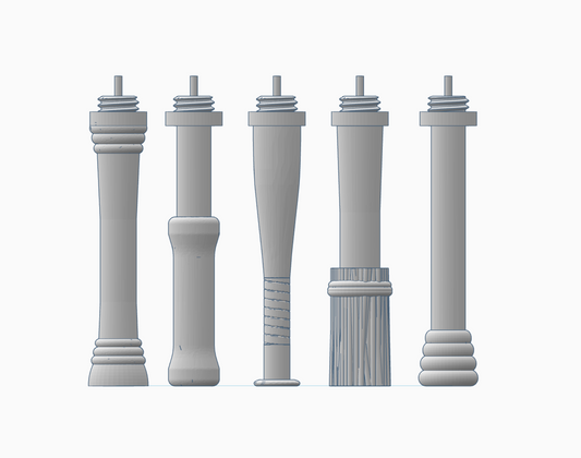 DIY Pay Wand Handle Set | Additional Digital Files | 6 Wand Styles | STL/3MF Files