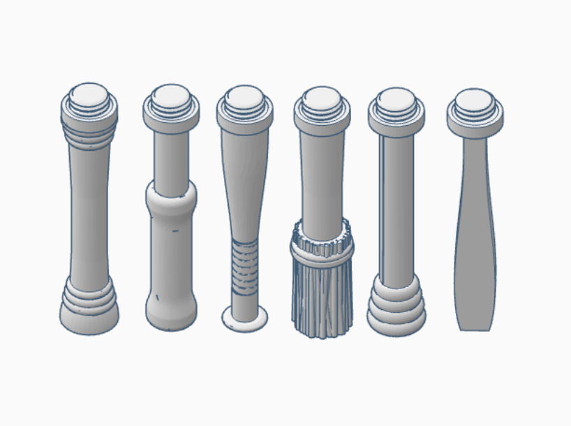 DIY Pay Wand Handle Set | Additional Digital Files | 6 Wand Styles | STL/3MF Files