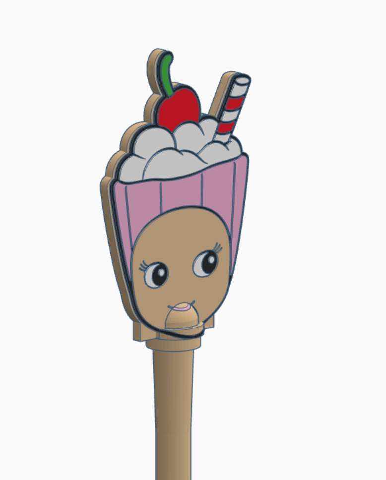 SA Cherry Milkshake Pay Wand 3MF File | Ready-to-Print Payment Wand Digital Download