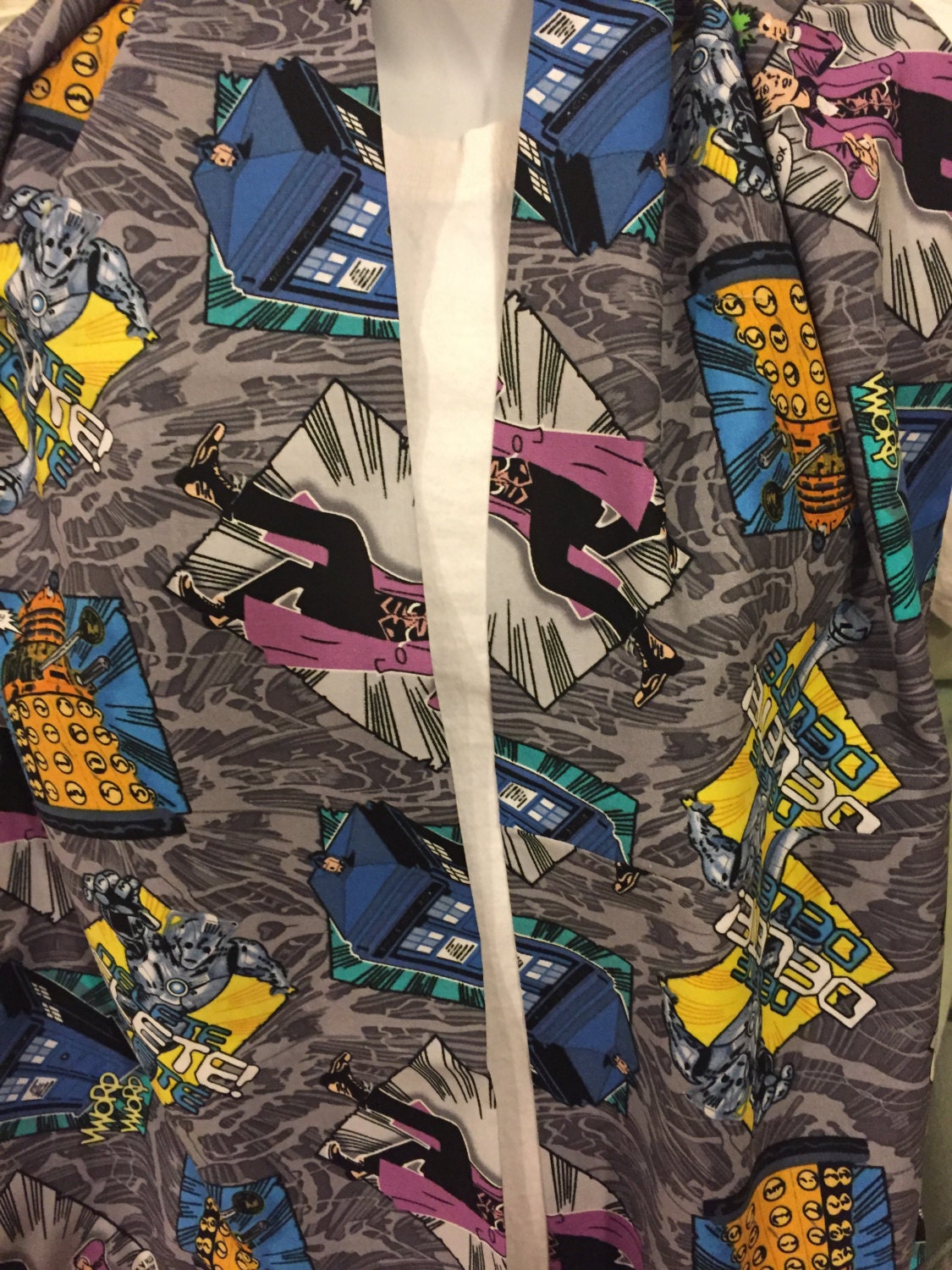 Doctor Who Infinity Scarf: Handmade Cotton Sci-Fi Print