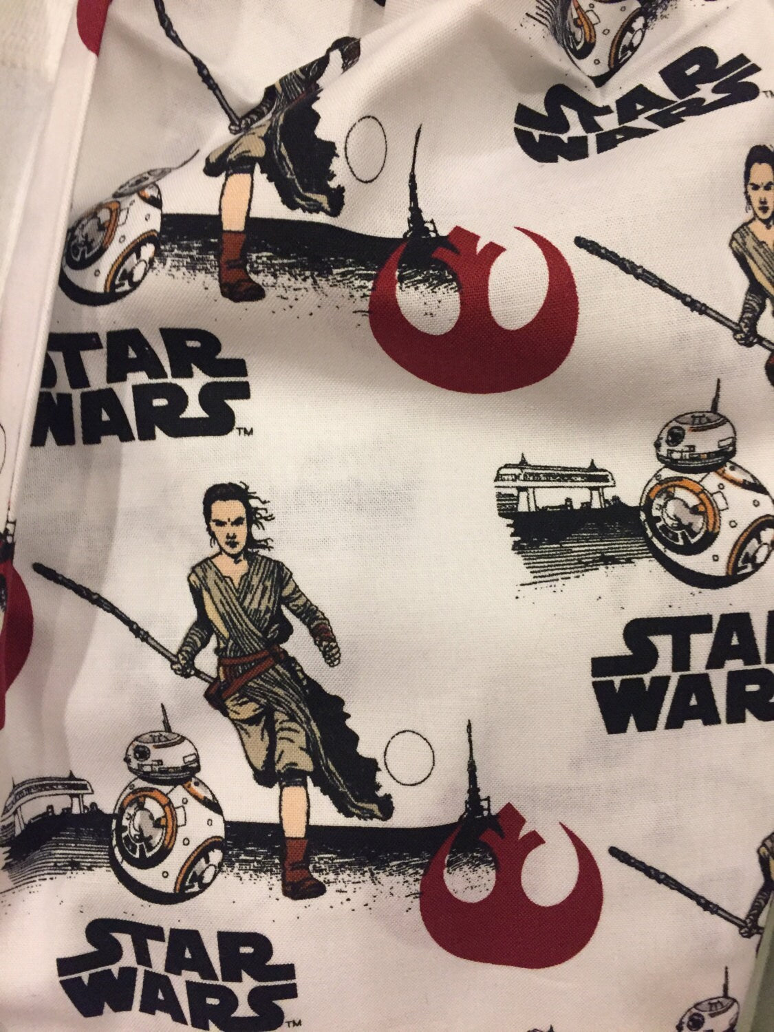 Rey & BB-8 Star Wars Infinity Scarf - Handmade Cotton Accessory