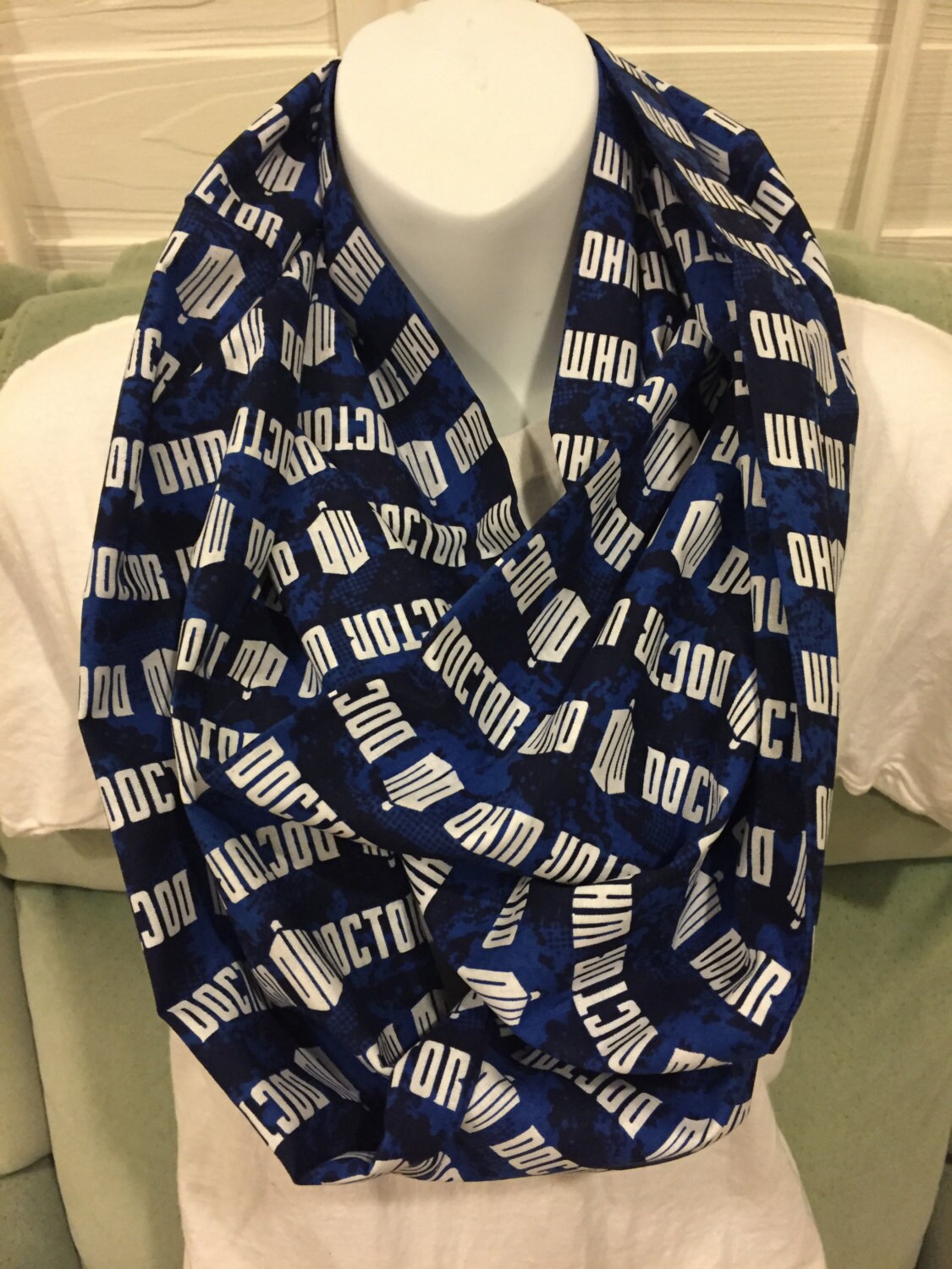 Doctor Who Logo Stripe Infinity Scarf - Sci-Fi Fashion Accessory for Whovians