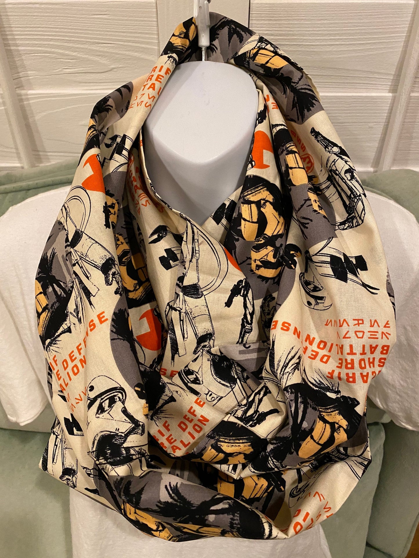 Handmade Star Wars Infinity Scarf: Shore Defense Battalion Print