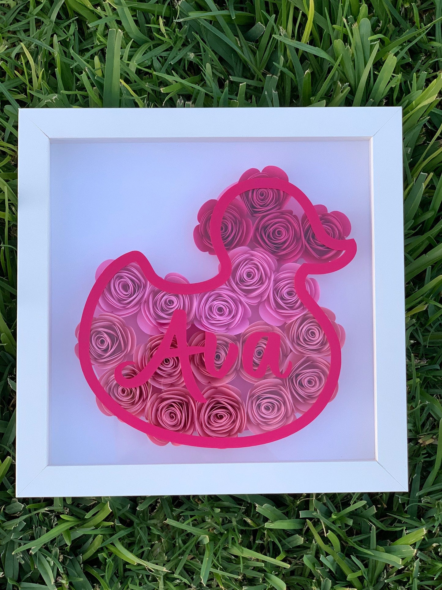 Duckling Delight: 3D Paper Flower Duck - Unique Birthday, New Baby, Hospital, and Friends Gift with a Quirky Twist by Lina Loves Two, handmade in Los Angeles CA