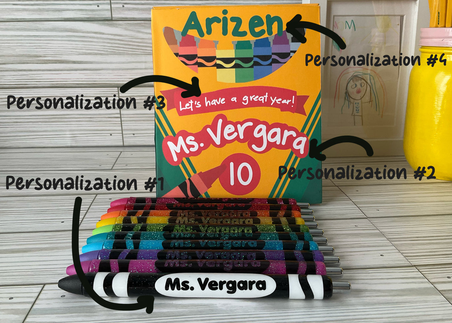Personalized Teacher Pen Set – Custom Name Pens With Gift Box | Teacher Appreciation Gift