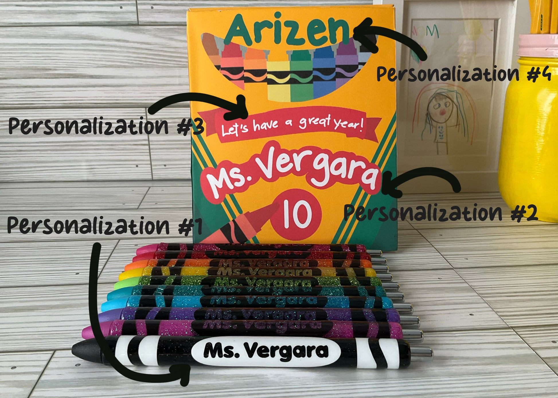 Personalized Teacher Pen Set – Custom Name Pens With Gift Box | Teacher Appreciation Gift