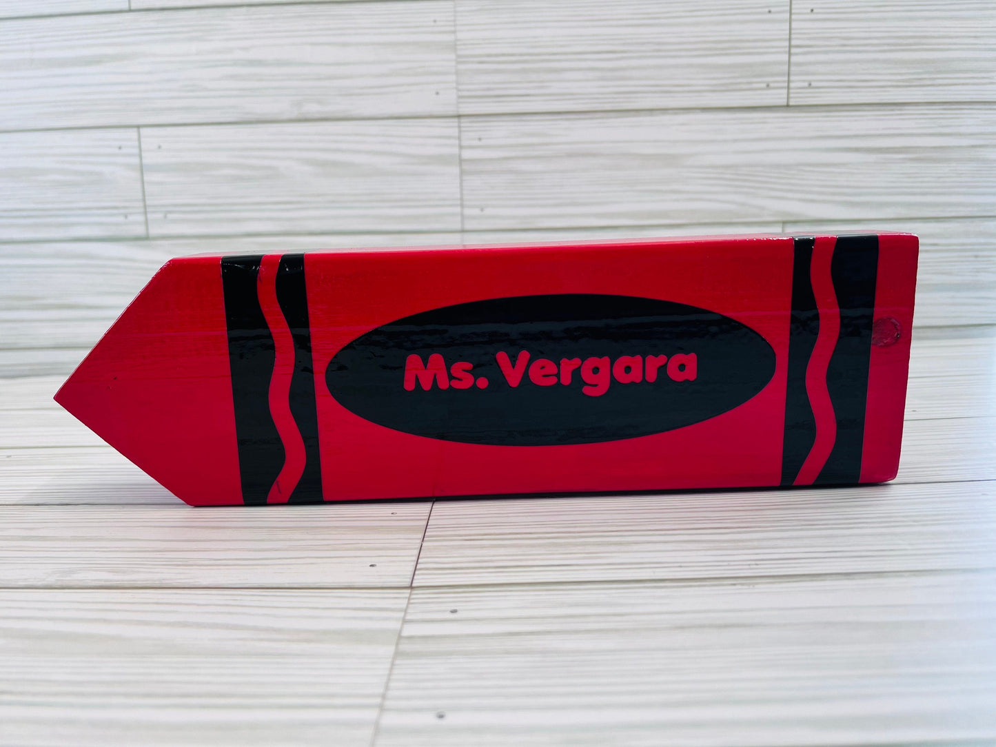 Personalized Teacher Crayon Sign: Custom Classroom Decor