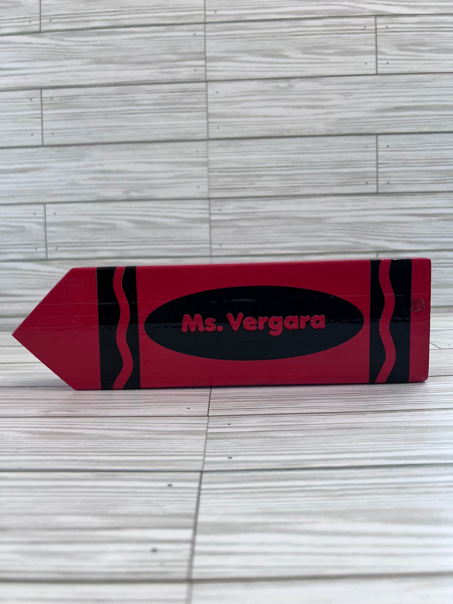 Personalized Teacher Crayon Sign: Custom Classroom Decor