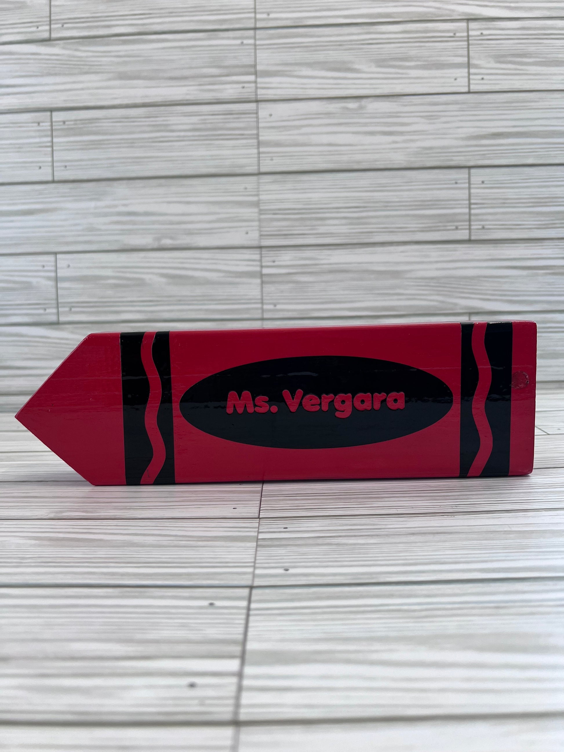 Personalized Teacher Crayon Sign: Custom Classroom Decor
