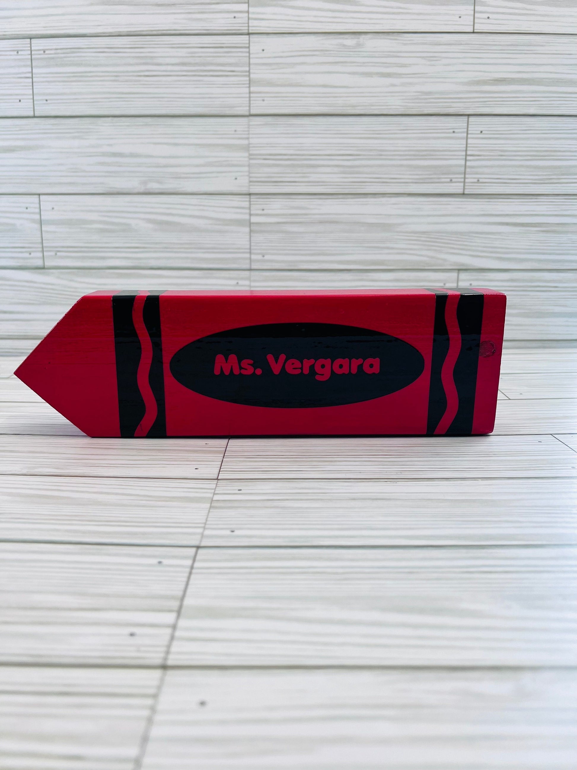 Personalized Teacher Crayon Sign: Custom Classroom Decor