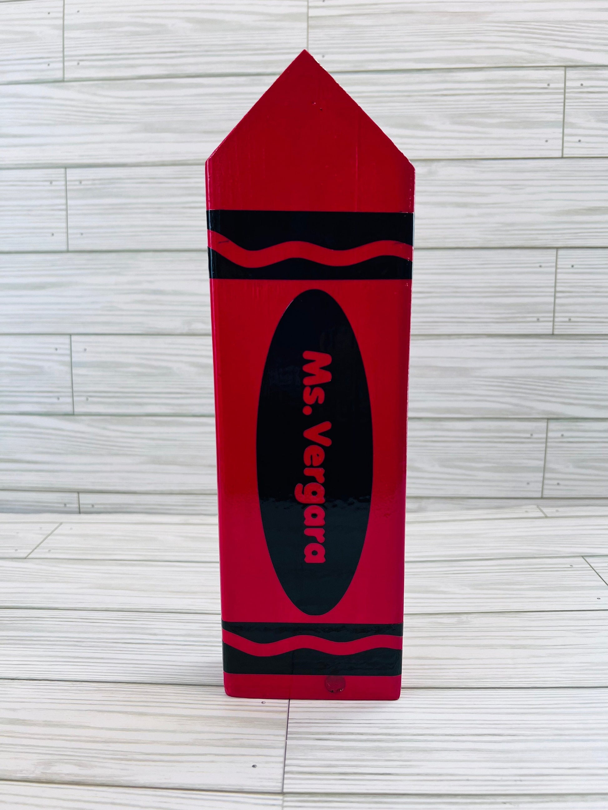 Personalized Teacher Crayon Sign: Custom Classroom Decor