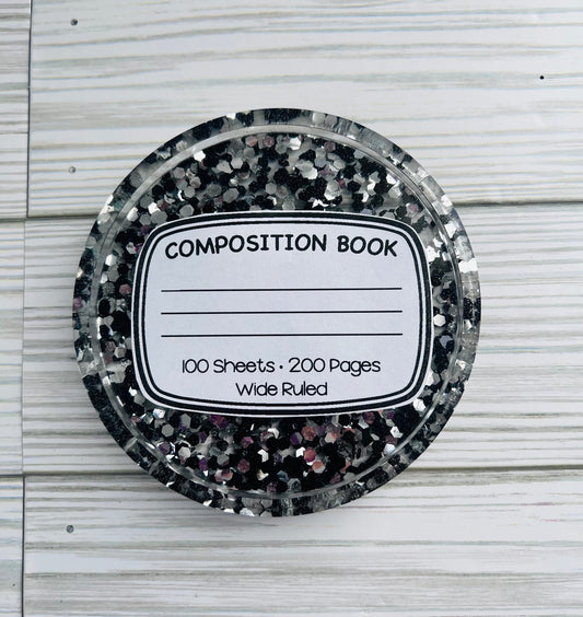 Personalized Teacher Coaster: Composition Book Design, Custom Name