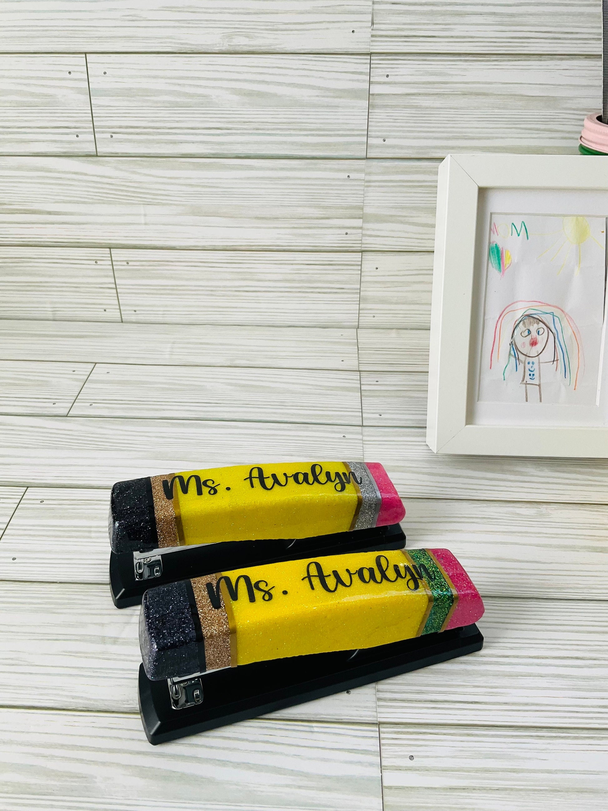 Glitter Pencil Stapler: Unique Teacher Desk Accessory