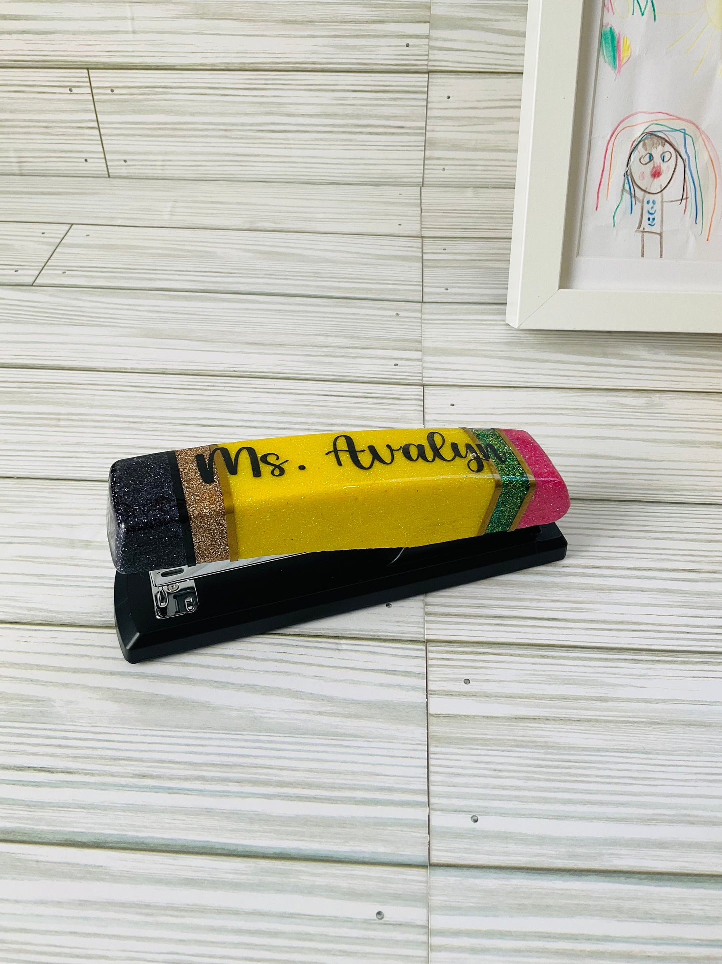 Glitter Pencil Stapler: Unique Teacher Desk Accessory