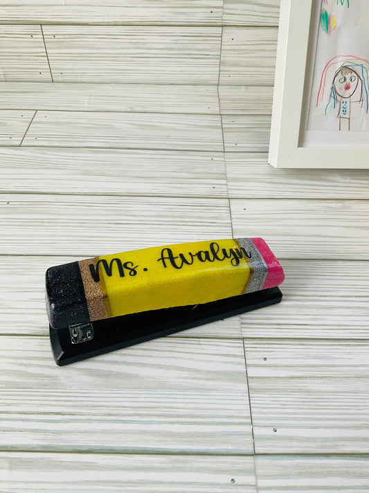 Glitter Pencil Stapler: Unique Teacher Desk Accessory