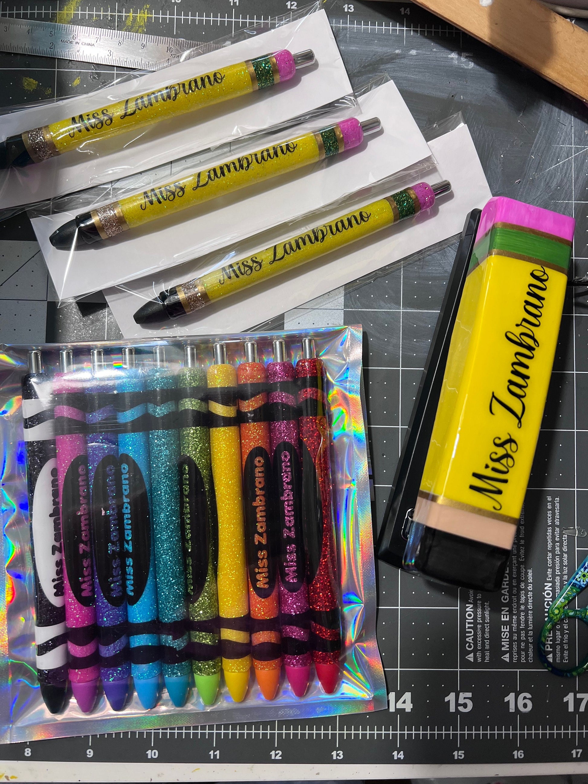 Personalized Teacher Pen Set – Custom Name Pens With Gift Box | Teacher Appreciation Gift