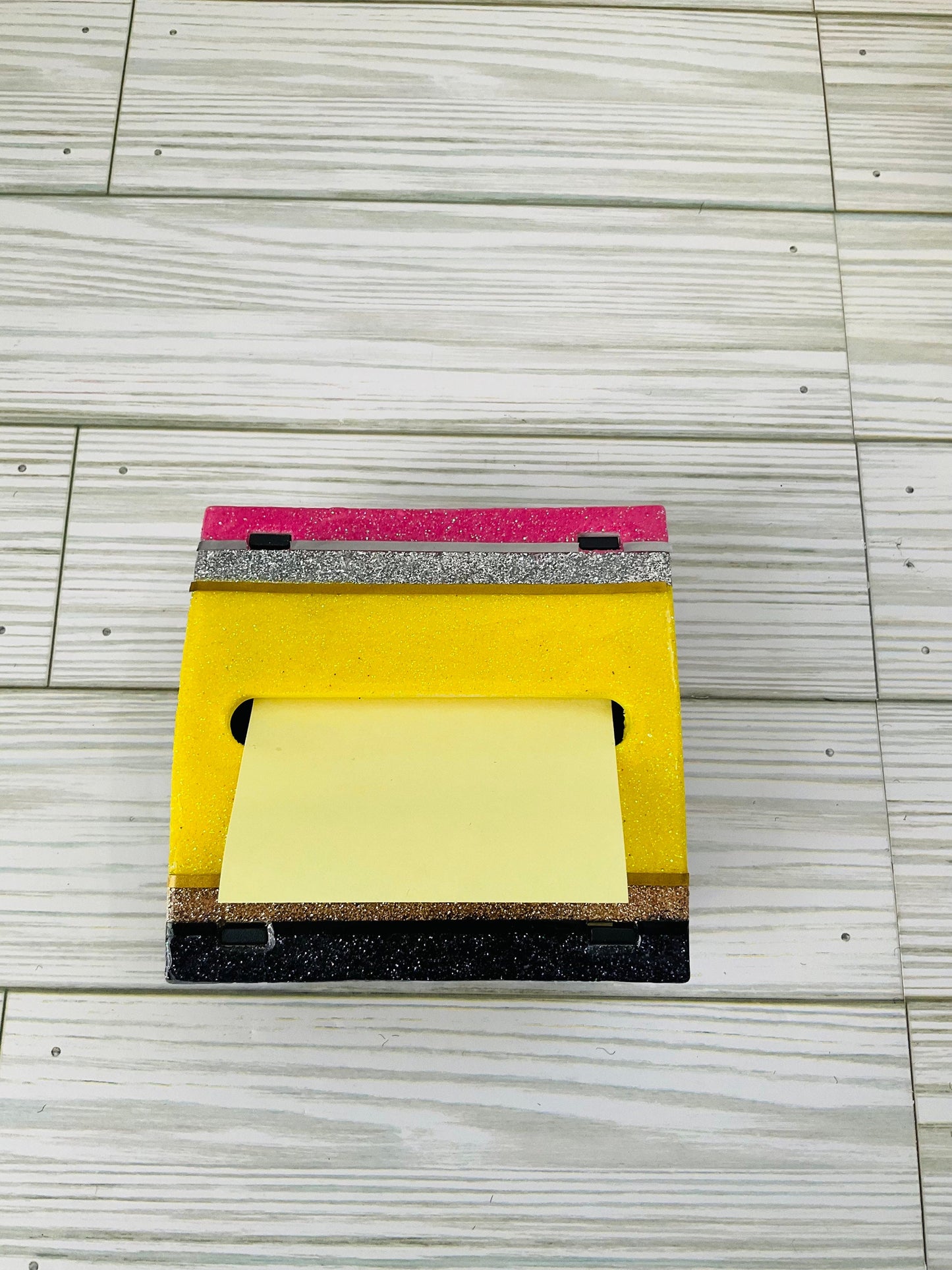 Glitter Pencil Post-It Dispenser: Unique Teacher Desk Accessory