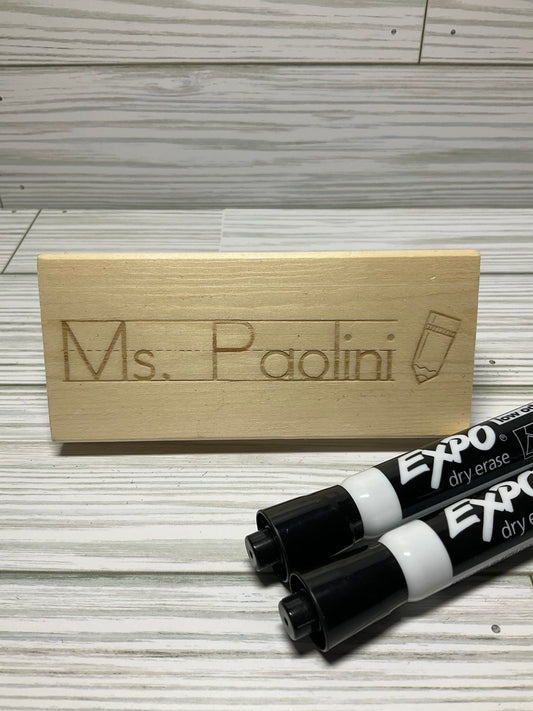 Personalized Laser Engraved Whiteboard Eraser | Teacher Gifts | Whiteboard Eraser | Classroom Supplies