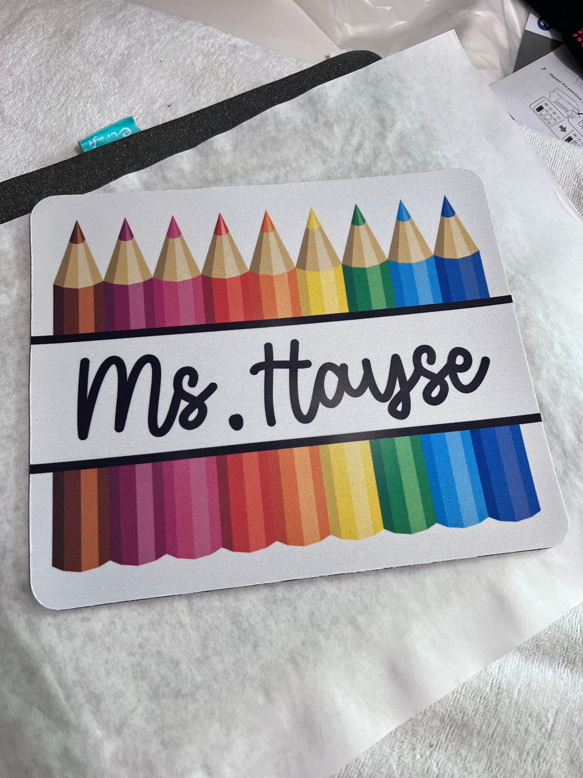 Personalized Teacher Mouse Pad: Composition Book Design