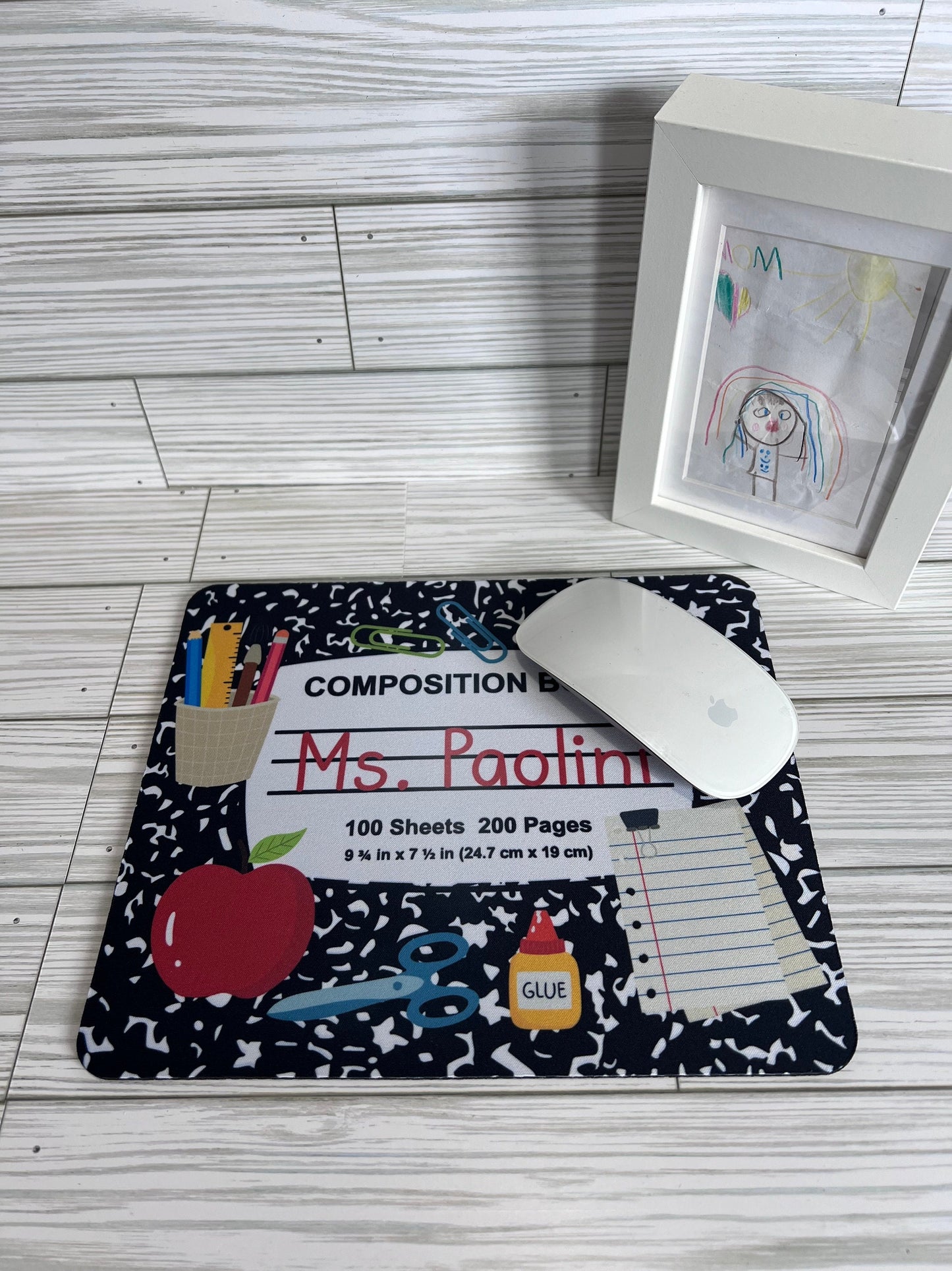 Personalized Teacher Mouse Pad: Composition Book Design