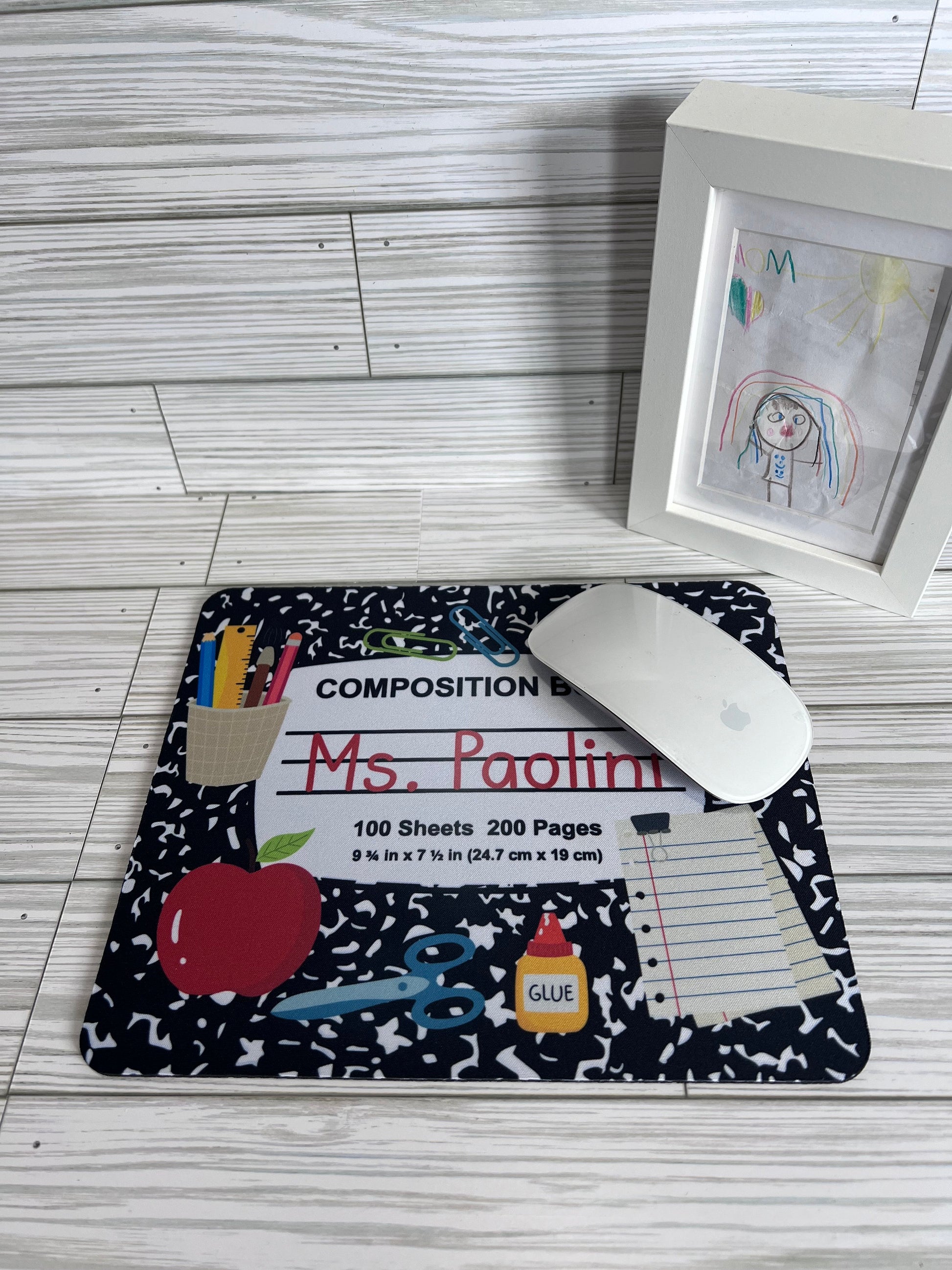 Personalized Teacher Mouse Pad: Composition Book Design