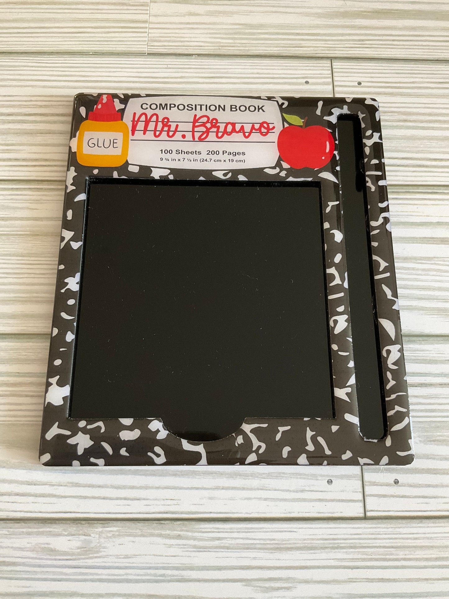 Personalized Composition Post It Note and Pen Holder | Teacher Gifts | Post It Note and Pen Holder | Classroom Supplies by Lina Loves Two, handmade in Los Angeles CA