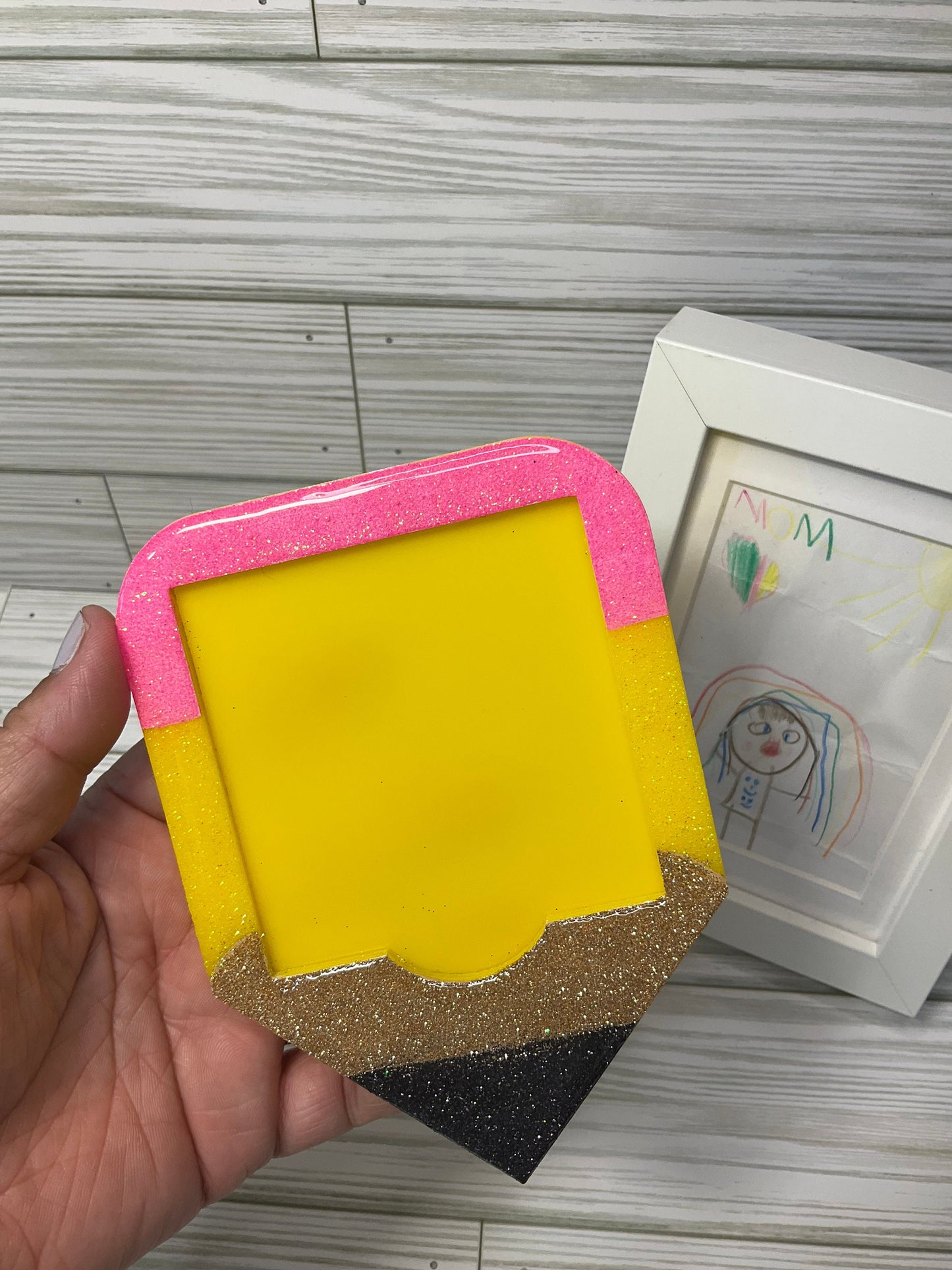 Glitter Pencil Post-It Holder: Teacher Desk Decor