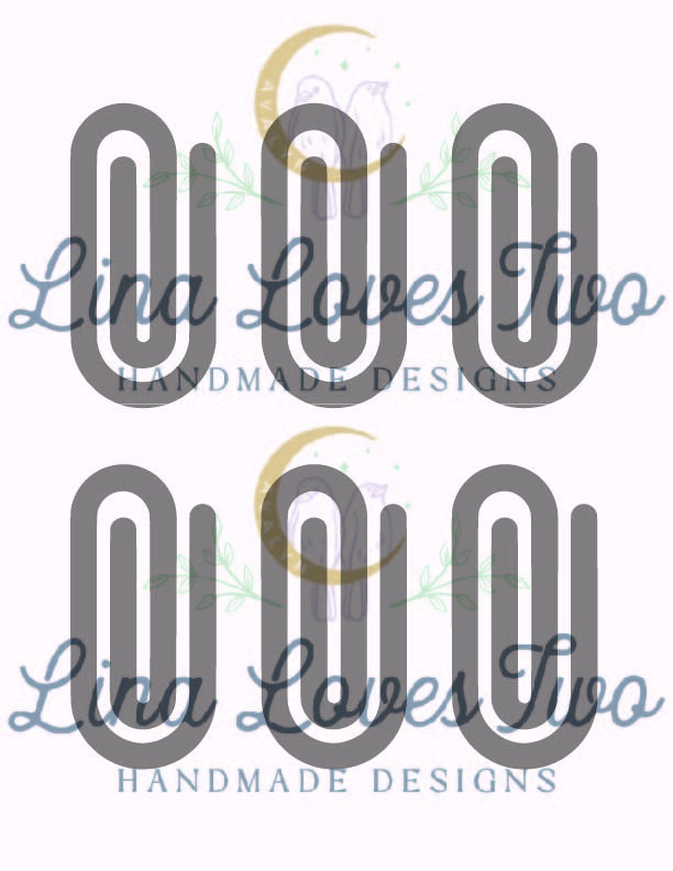 Jumbo Paperclip SVG Template Digital File for Laser and Vinyl Cut File