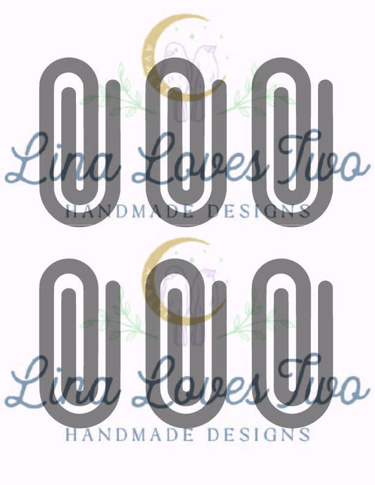 Jumbo Paperclip SVG Template Digital File for Laser and Vinyl Cut File