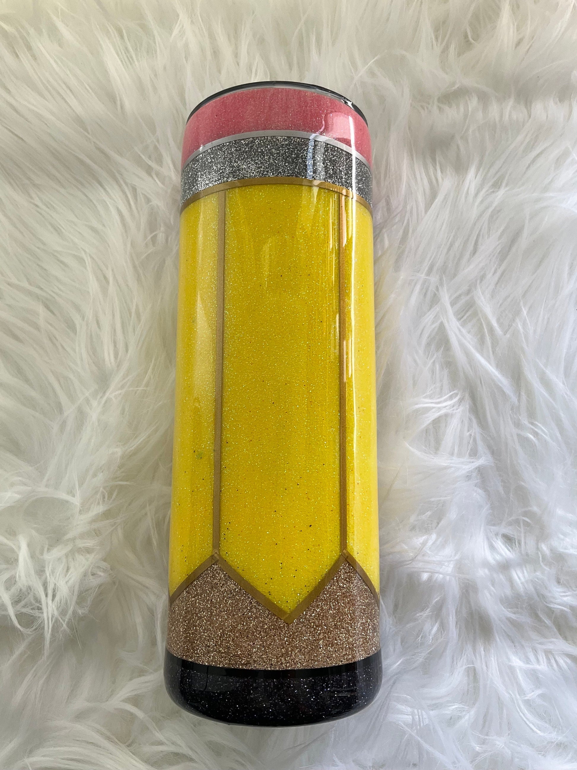 Teacher Tumbler: Stainless Steel Pencil & Notebook Design (20 oz)