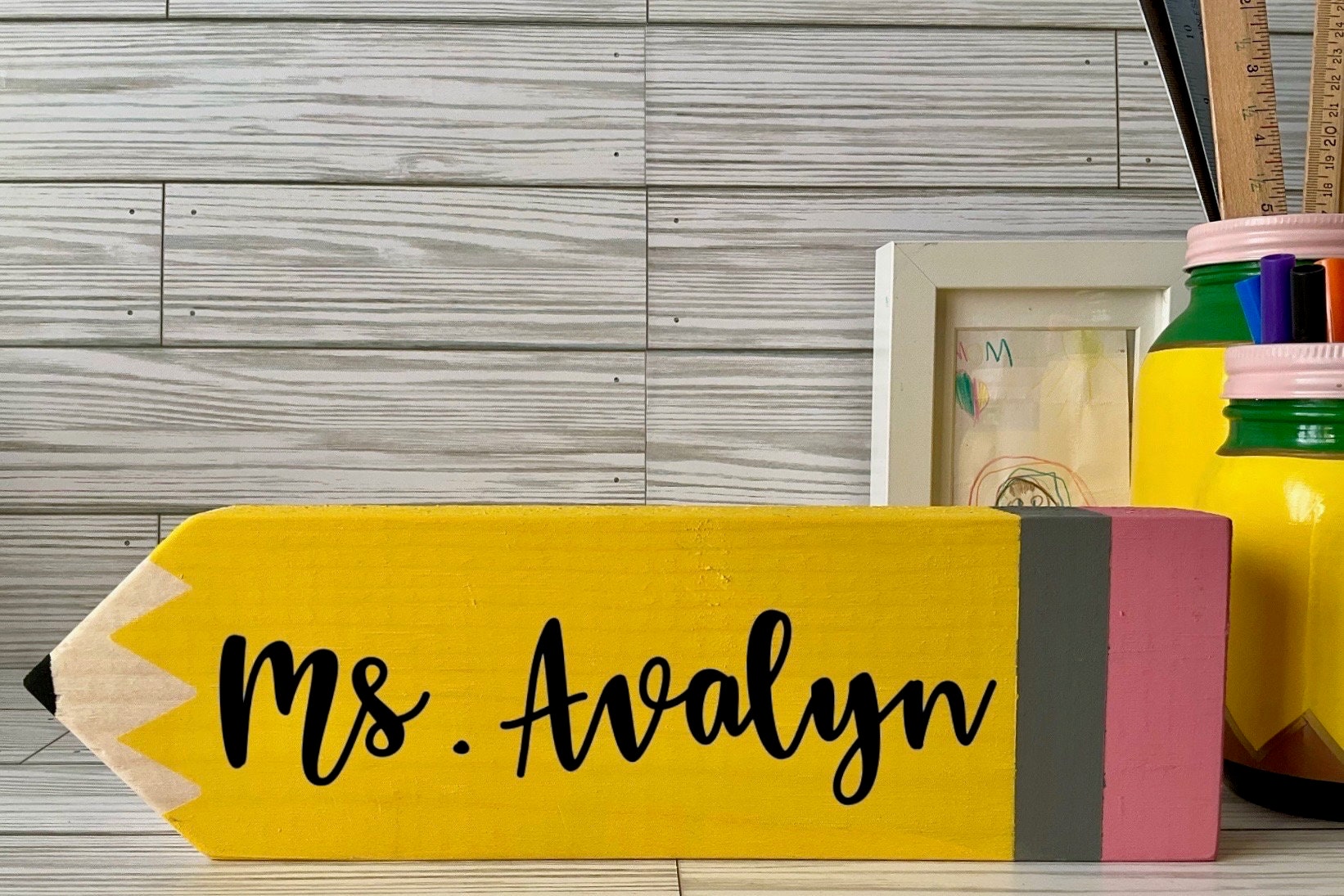 Teacher Pencil | Personalized Gifts | Classroom Decor | Name Plate for Teachers | Unique Teacher Appreciation Gift