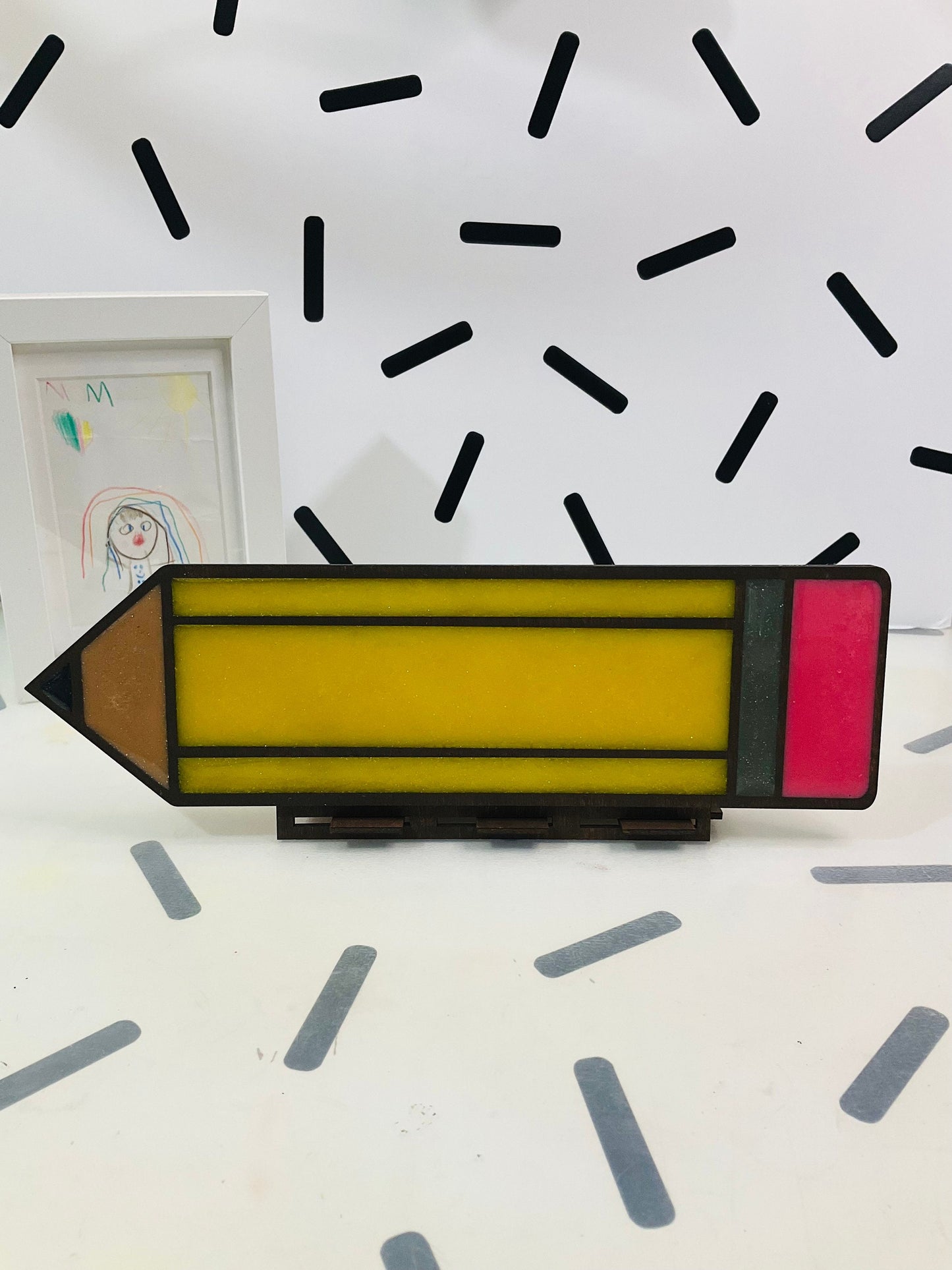 Teacher Pencil Name Plate | Personalized Gifts | Classroom Decor | Name Plate for Teachers | Unique Teacher Appreciation Gift by Lina Loves Two, handmade in Los Angeles CA
