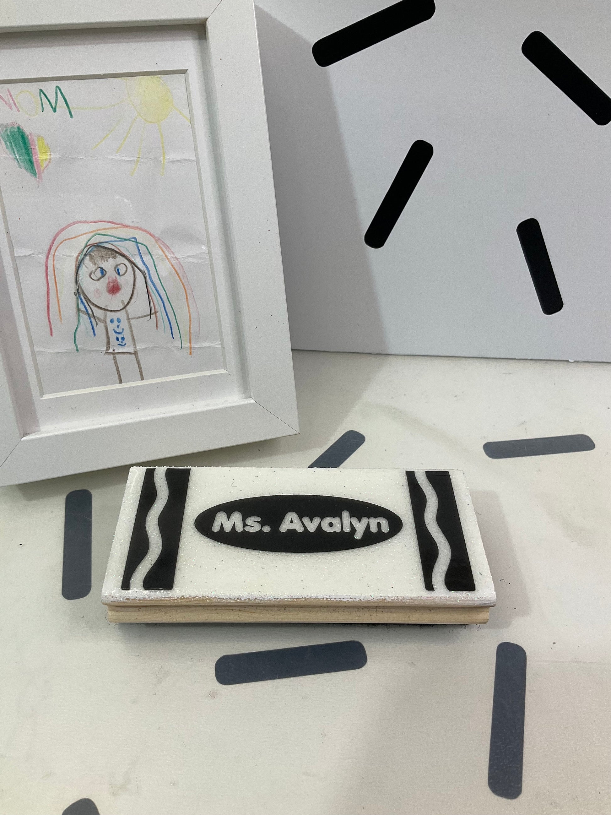 Personalized Board Eraser | Pencil Eraser | Glitter Eraser | Customized Eraser | Crayon Eraser | Teacher Epoxy Resin Eraser Board