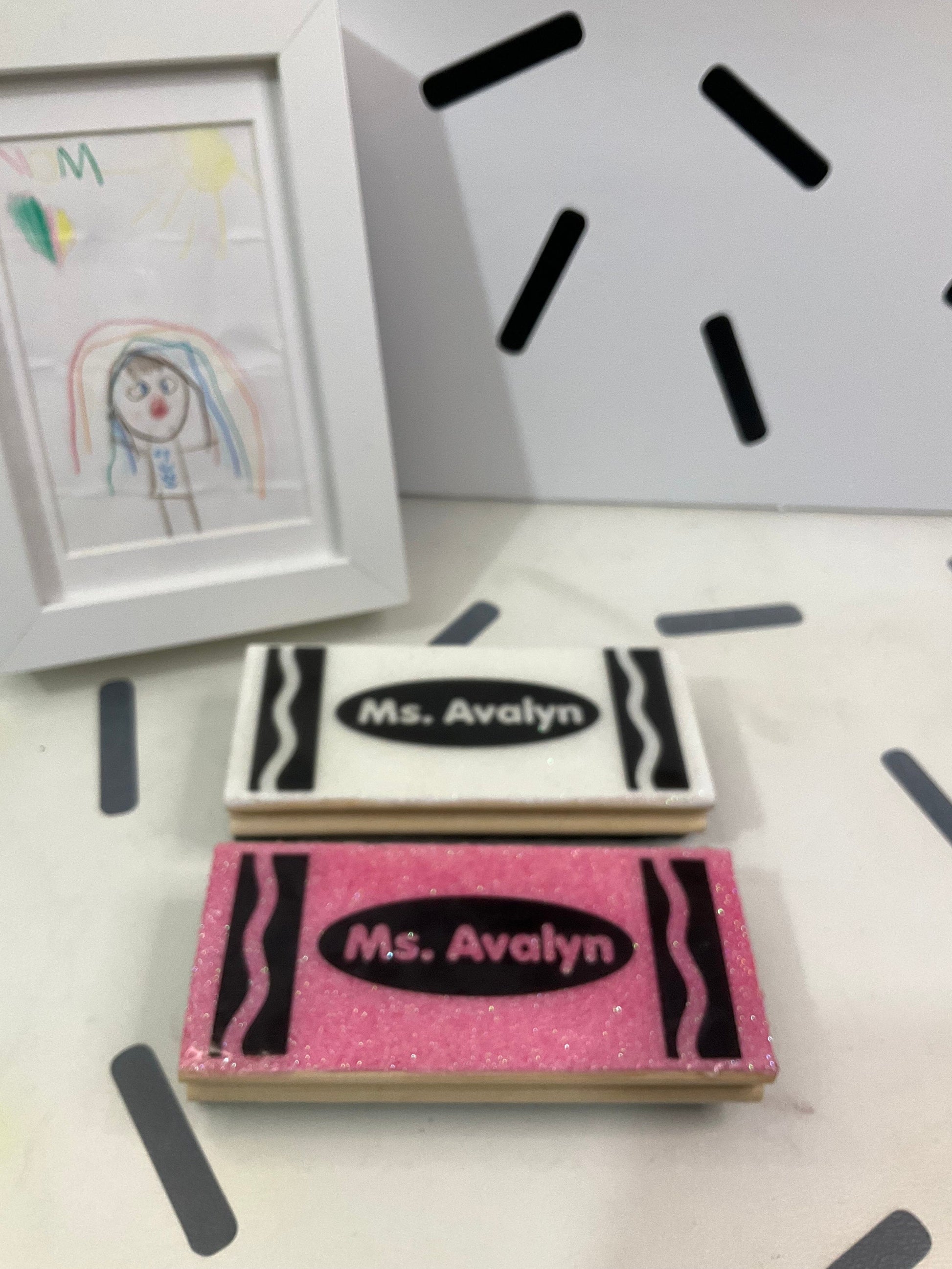 Personalized Board Eraser | Pencil Eraser | Glitter Eraser | Customized Eraser | Crayon Eraser | Teacher Epoxy Resin Eraser Board