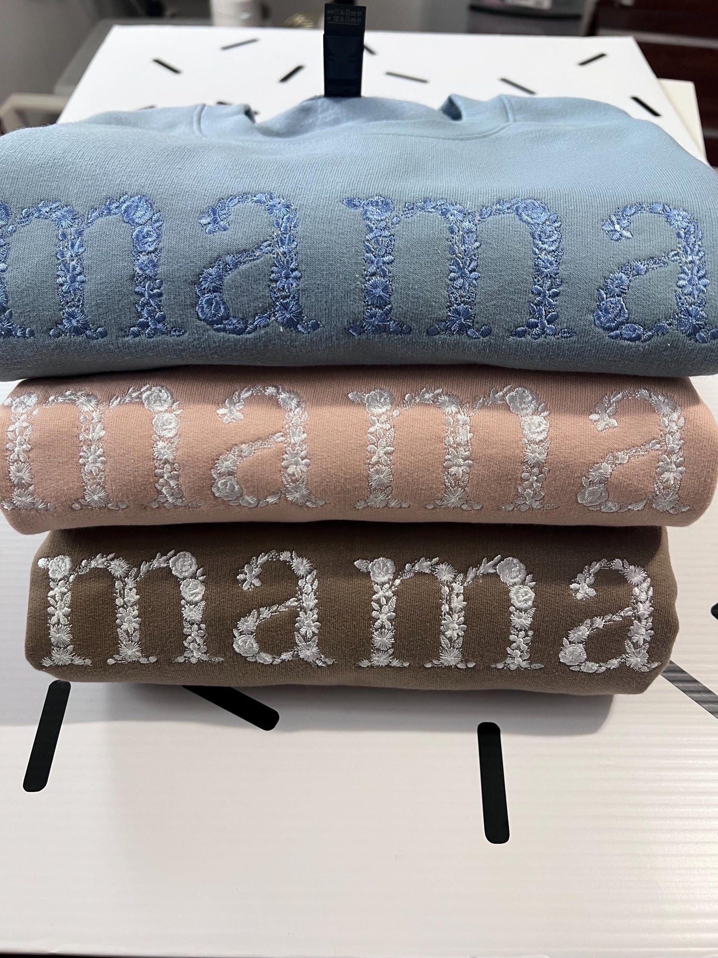 Personalized Mama Floral Embroidered Sweatshirt | Mother’s Day Gift | Mom Sweatshirt For Mother's Day | New Mom Gift | Mama Sweatshirt