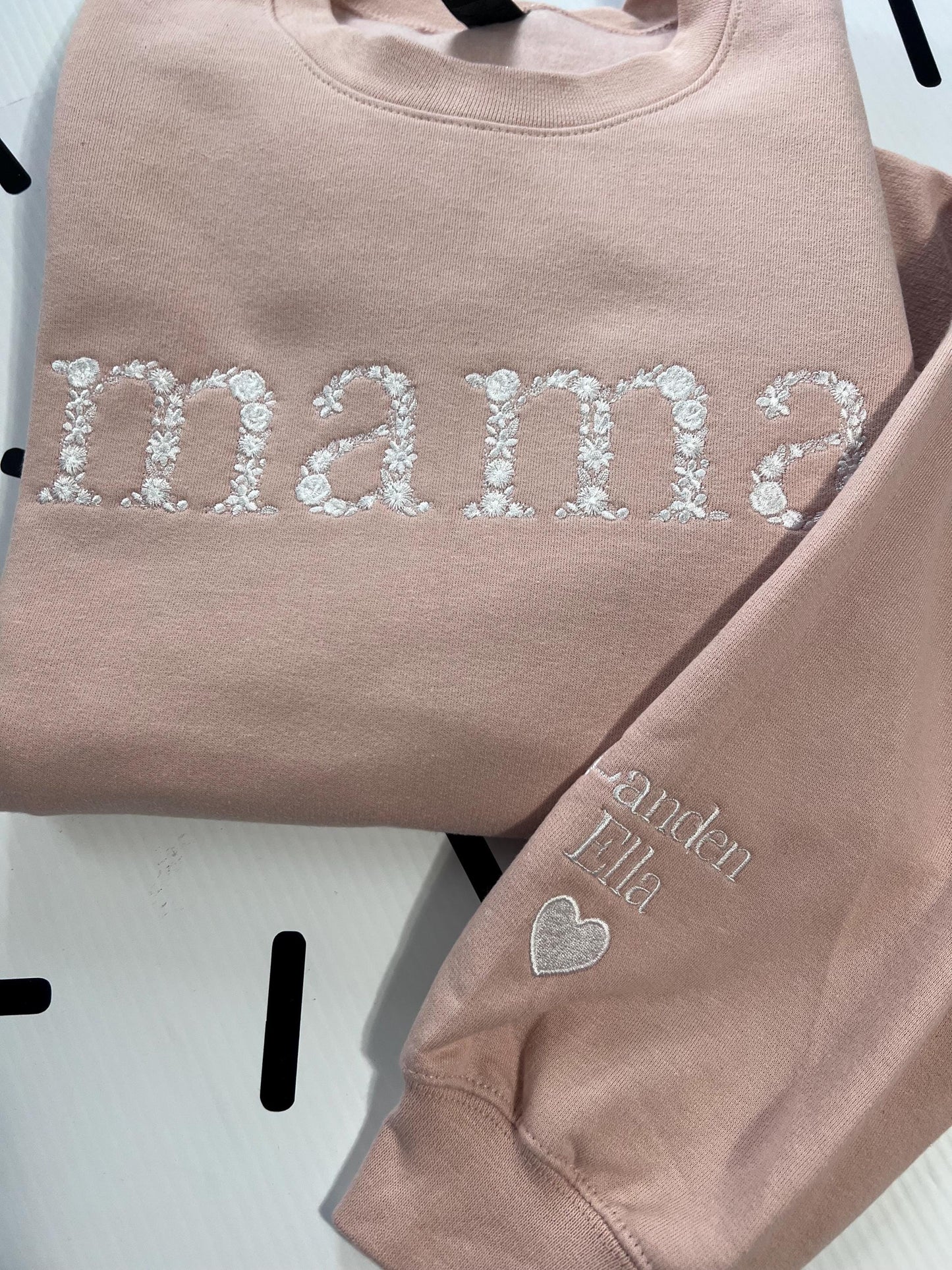 Personalized Mama Floral Embroidered Sweatshirt | Mother’s Day Gift | Mom Sweatshirt For Mother's Day | New Mom Gift | Mama Sweatshirt