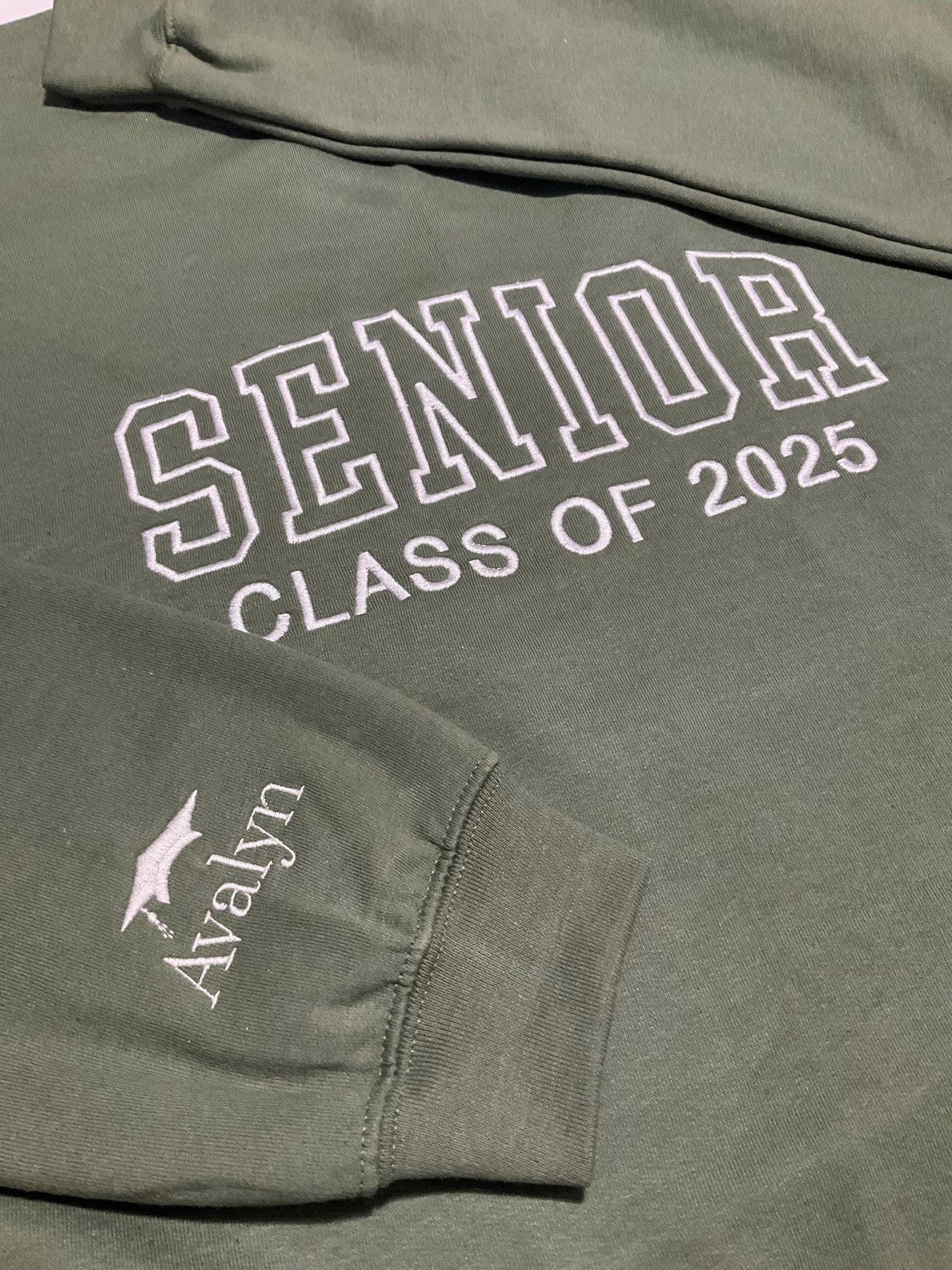 Custom Embroidered Senior Sweatshirt | Senior 2025 Sweatshirt | Graduation Hoodie | Class of 2025 | Senior Shirt | Graduation Gift