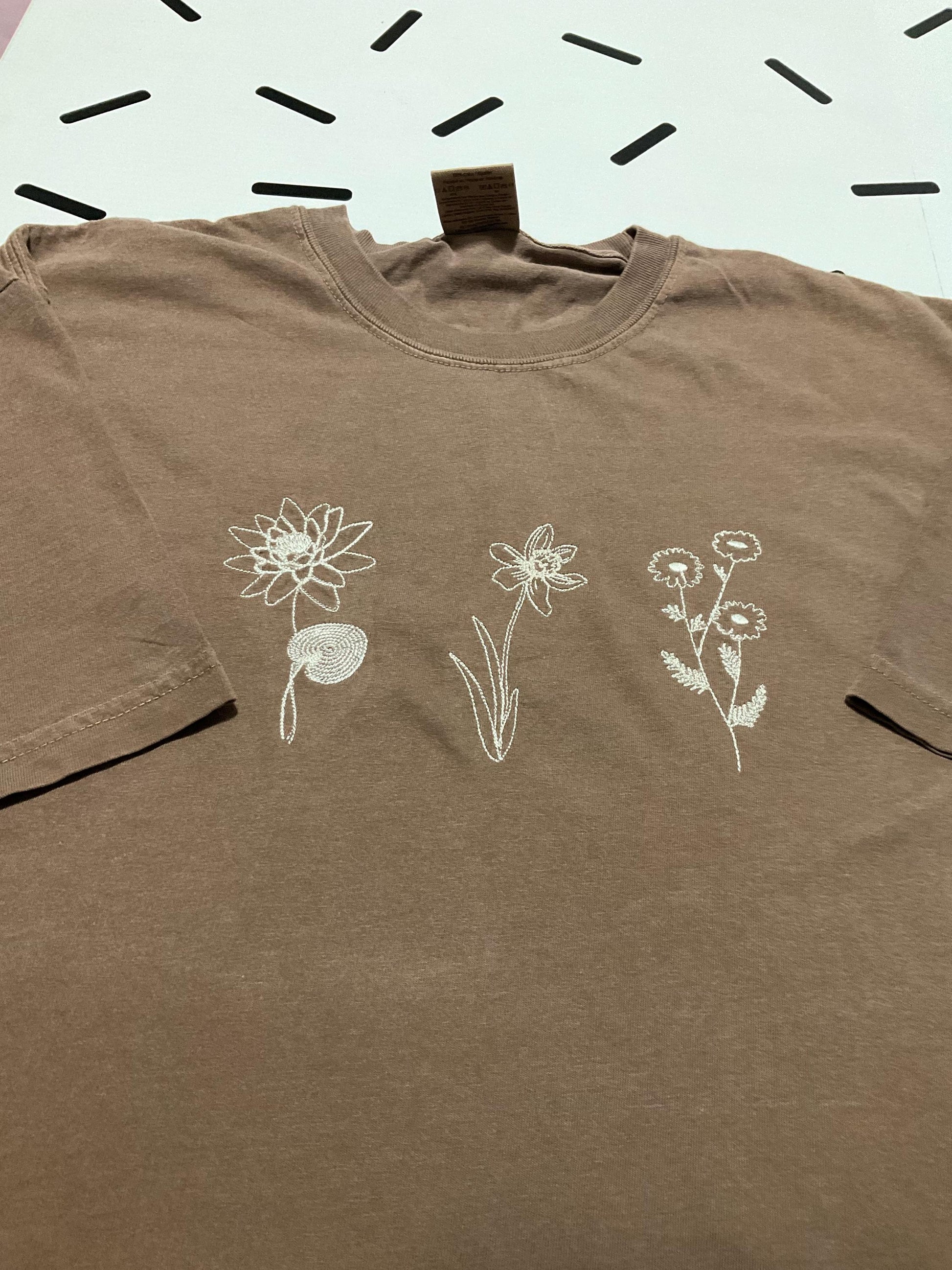 Custom Embroidered Birth Month Flower Sweatshirt: Personalized Birthday Gift
