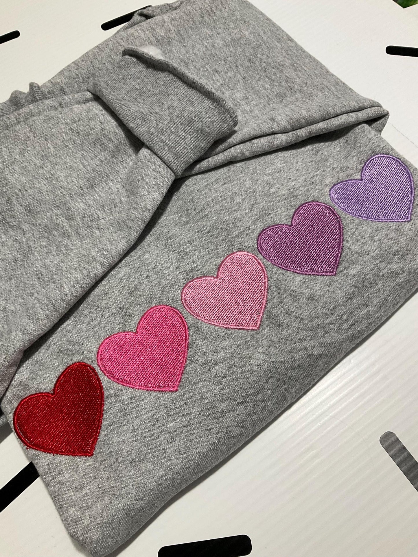 Embroidered Valentine Heart Sweatshirt | Hearts Sweatshirt | Cute Valentine Sweatshirts | Valentine Sweatshirts | Valentine Gift for Her