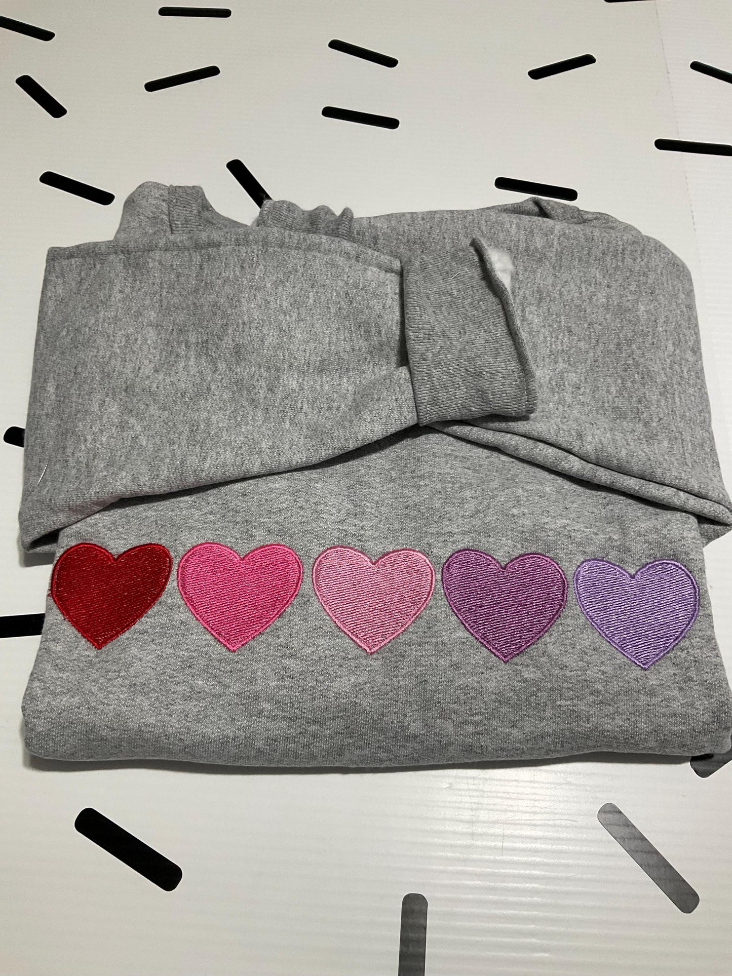 Embroidered Valentine Heart Sweatshirt | Hearts Sweatshirt | Cute Valentine Sweatshirts | Valentine Sweatshirts | Valentine Gift for Her